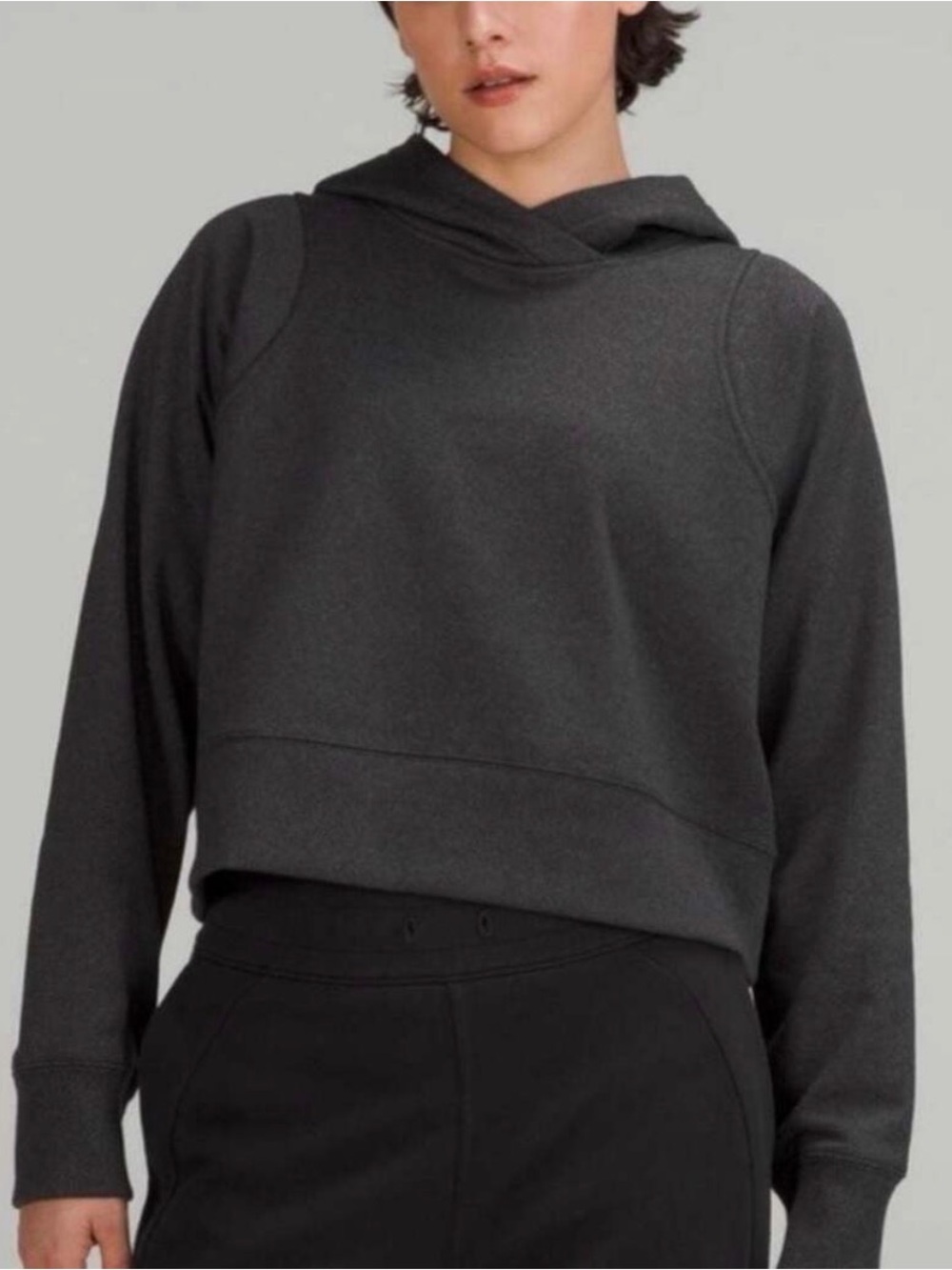 Lululemon Scuba Cropped Hoodie size 0 gray